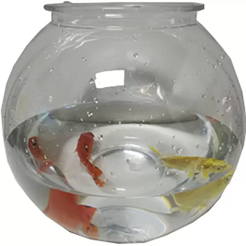 Komodo Round Plastic Fish Bowl 2 Gallon