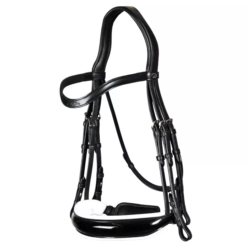 Large Crank Noseband Double Bridle
