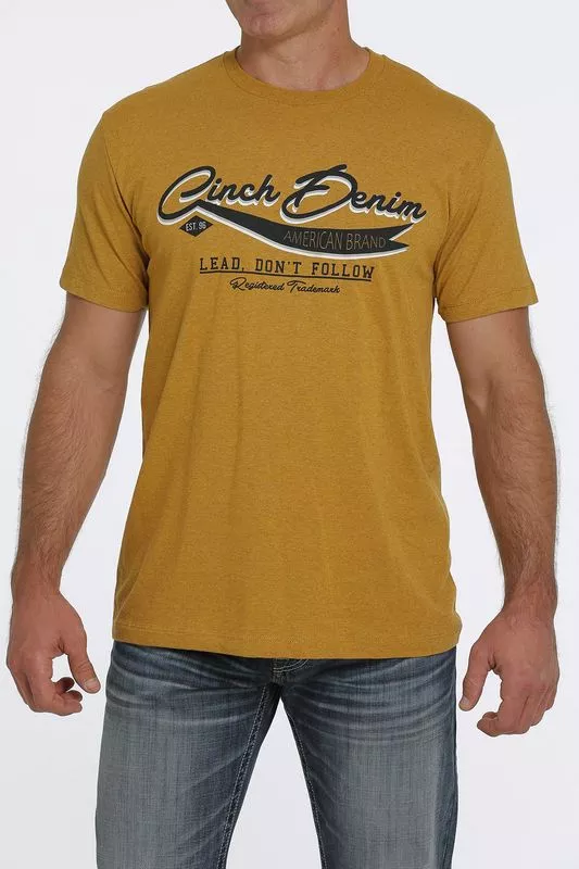 "LEAD DON'T FOLLOW" TEE GOLD