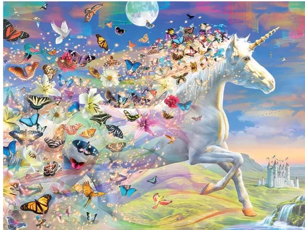 Leanin Tree Unicorn and Butterflies Birthday Card