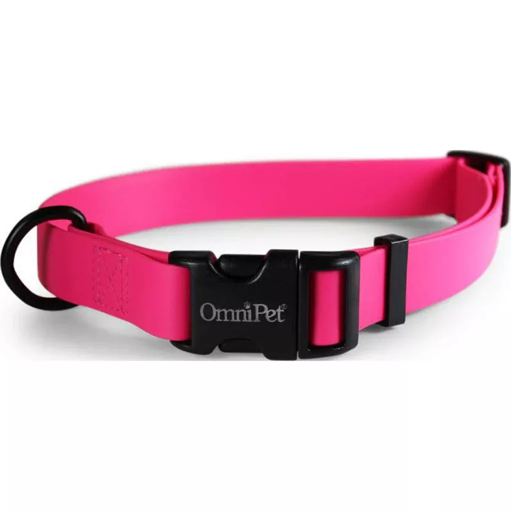Leather Brothers Carnival BioThane Dog Collar, Ruby, 1 x 18 x 26 in