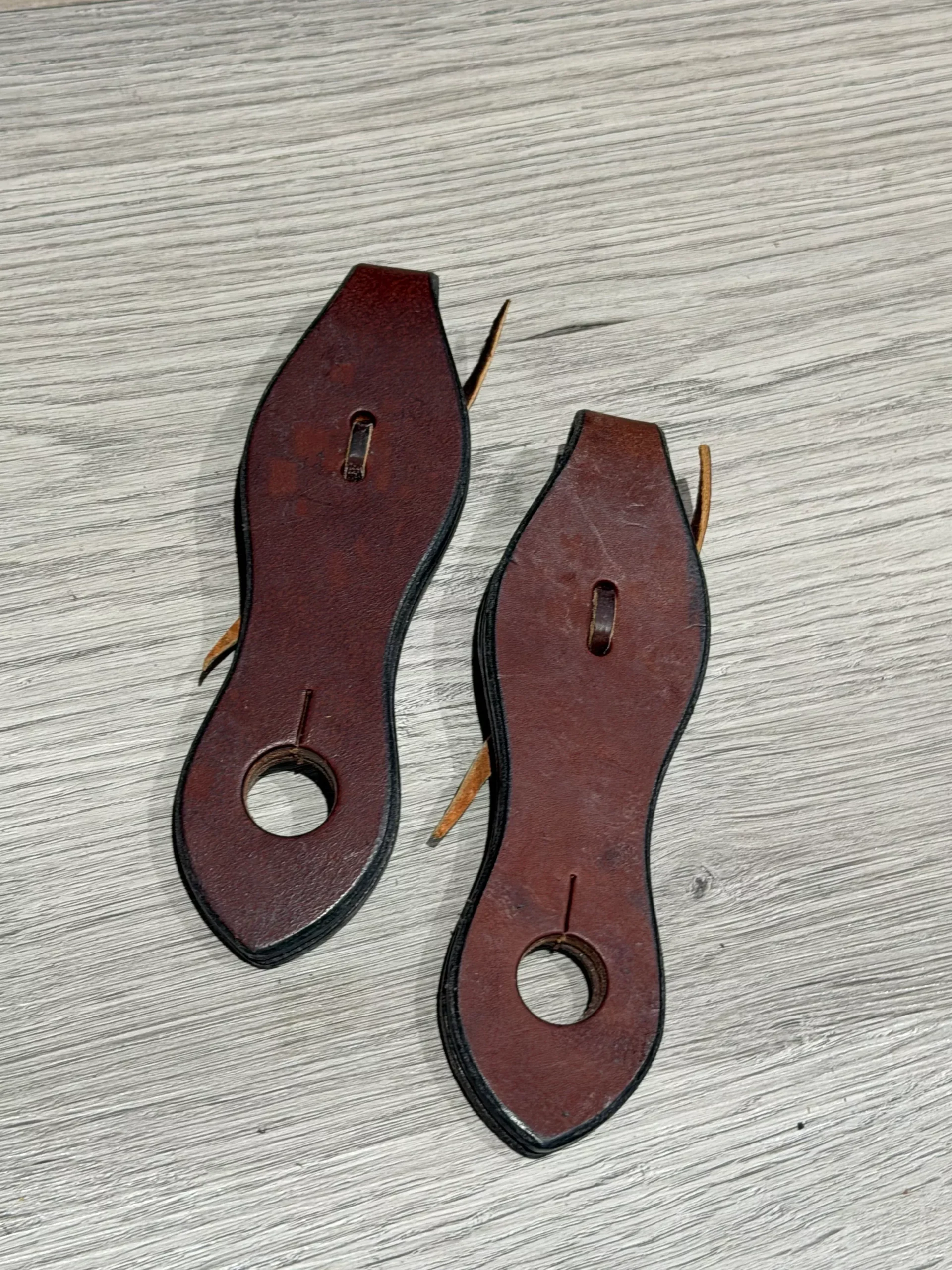 Leather Slobber Straps, Pair