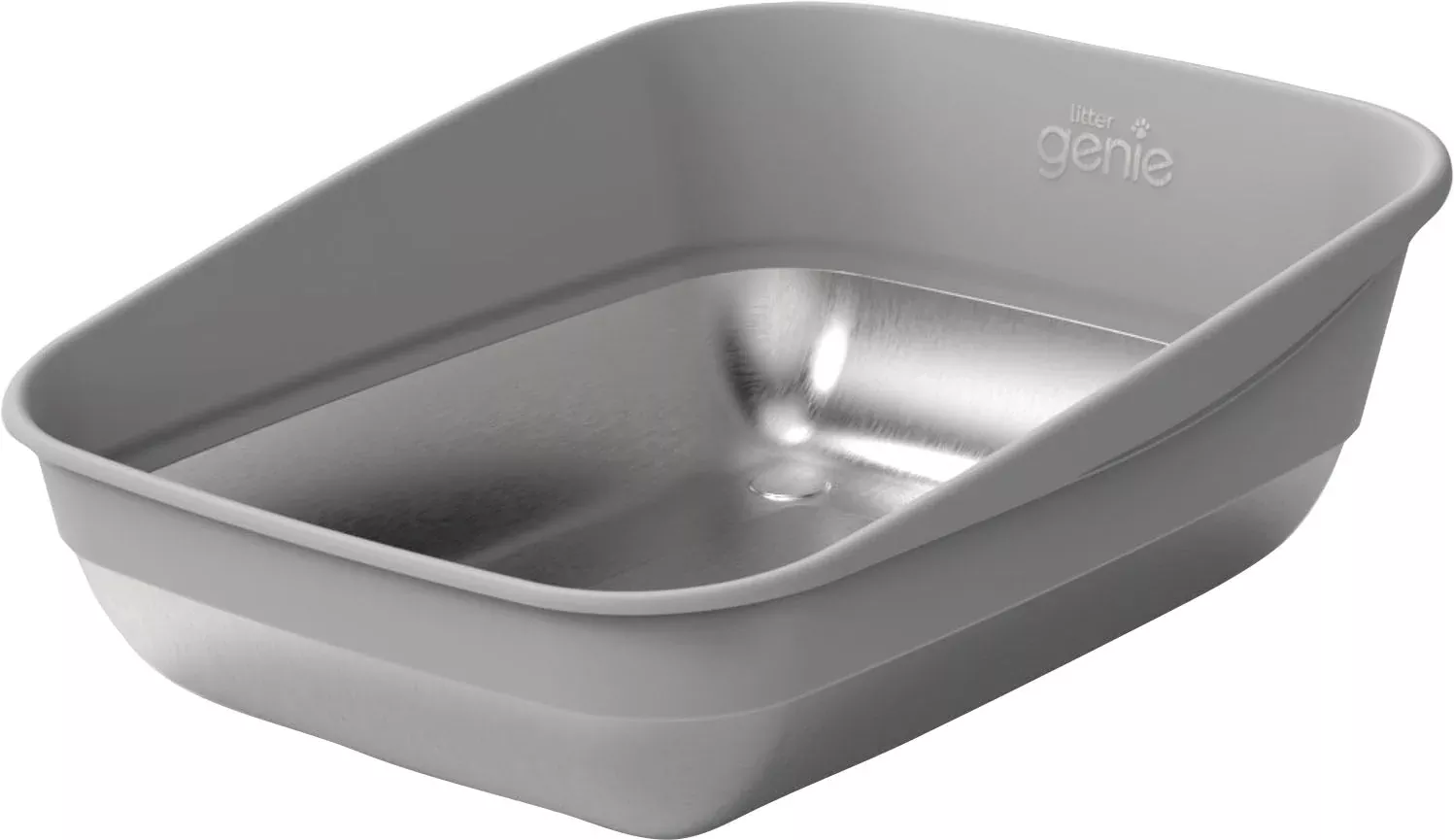 Litter Genie Stainless Steel Litter Box, Platinum