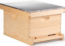 Little Giant 10-Frame Complete Bee Hive, Deep, Natural Pine