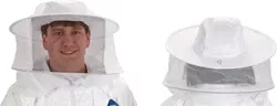 Little Giant Beekeeping Veil with Built-In Hat, White