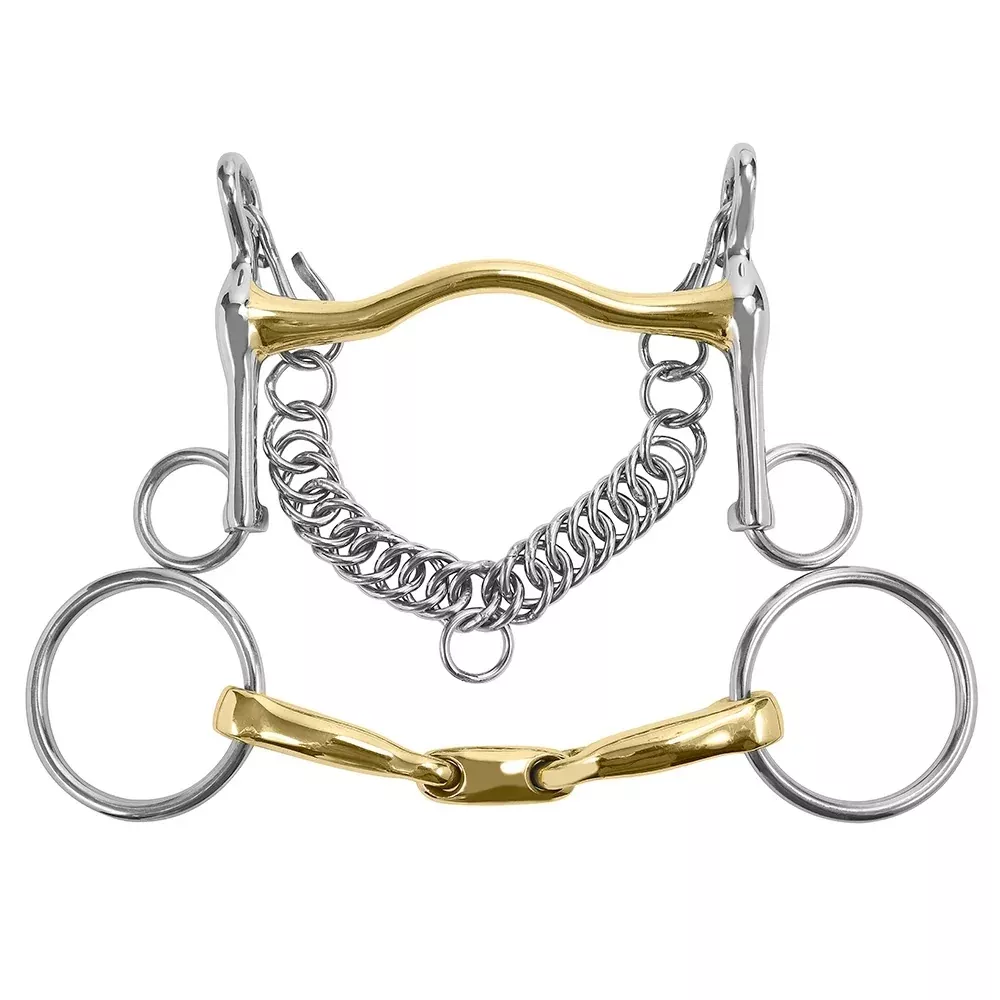 M. Toulouse Sanft Short Shank Curb & Bradoon Bit Set