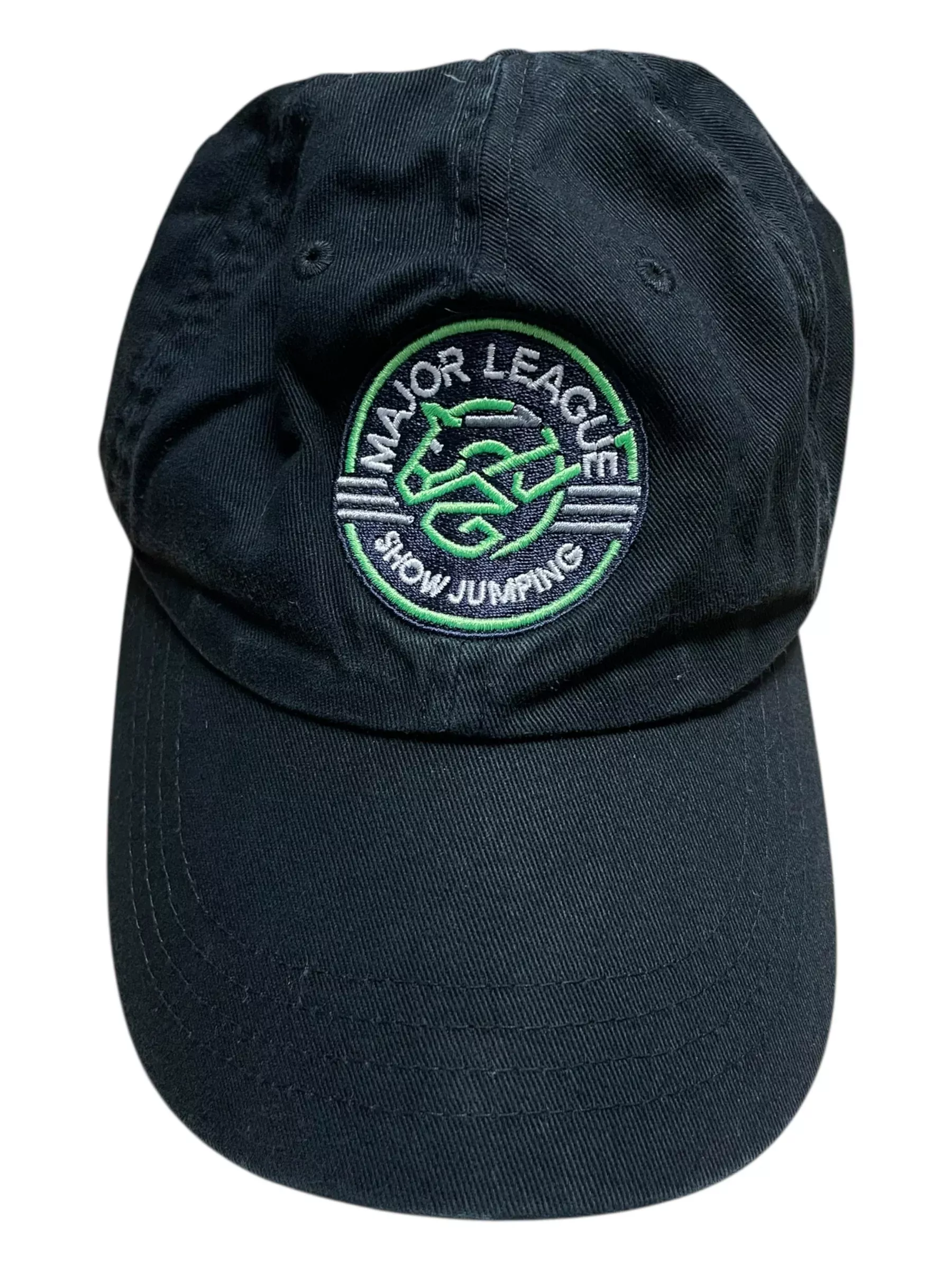 Major League Show Jumping Hat - Black/Green - One Size - USED