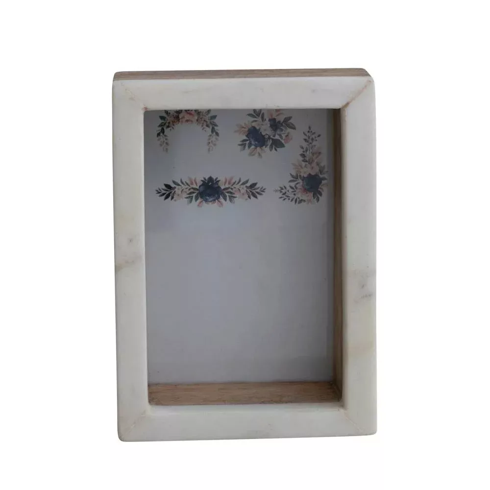 Marble & Mango Wood Shadow Box Frame - 4"x6"