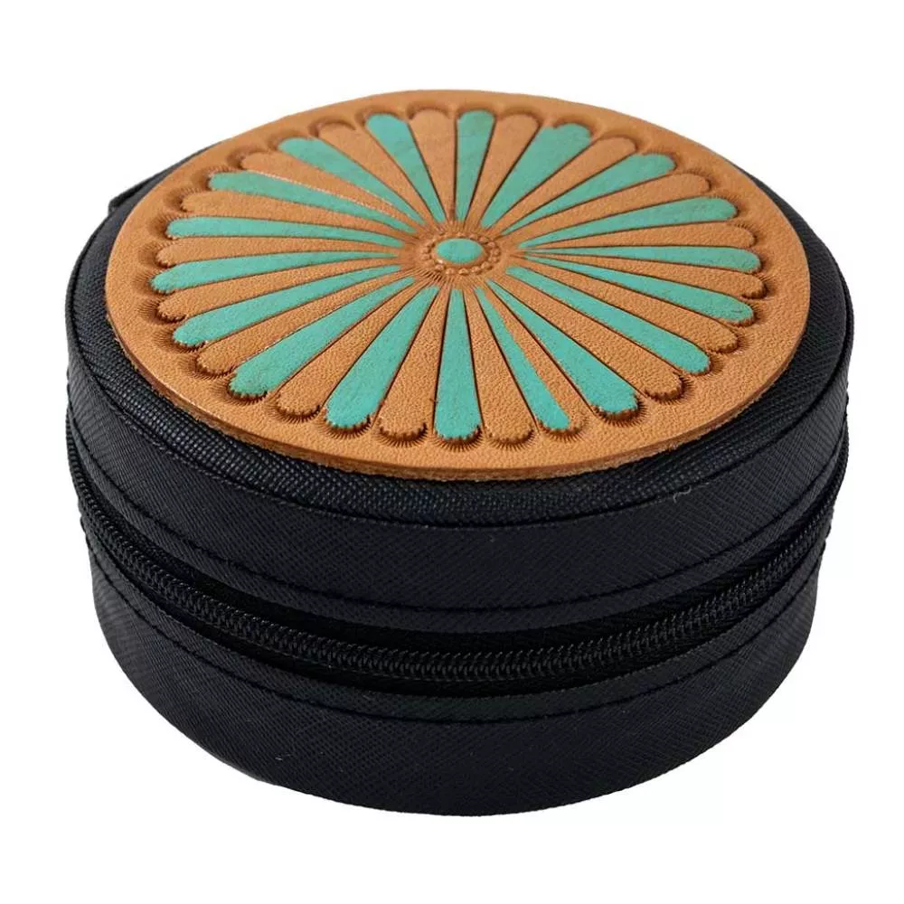 McIntire Turquoise Needlepoint Jewelry Case