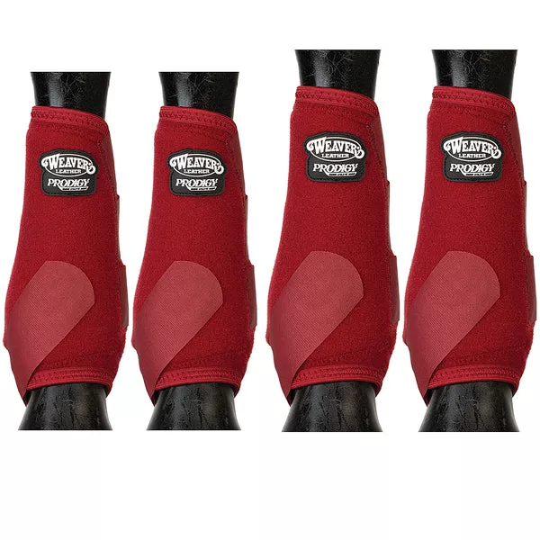 Medium Weaver Horse Leg Boots Front Rear Prodigy Athletic Four Pack Blue