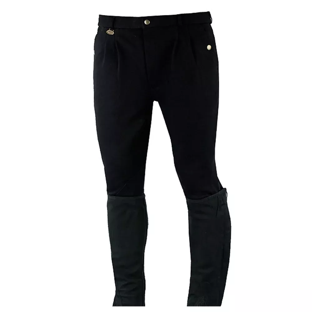Men's Classic Cotton-Knit Breeches - Self-Patch Normal Waist Brass Hardware