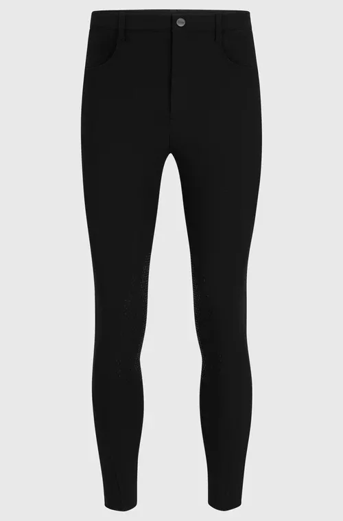 Men's Riding Breeches with Knee Grip James Black
