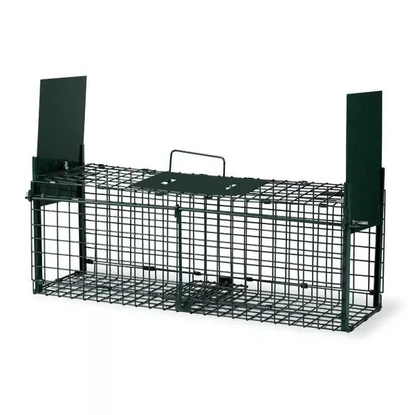Metal Two-Door Live Animal Cage Trap – Foldable & Durable