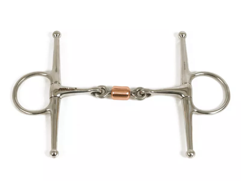 Metalab Double Jointed with Copper Roller Link Full Cheek Snaffle