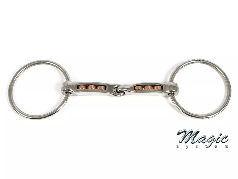 Metalab Magic System With Copper Roller Loose Ring Snaffle