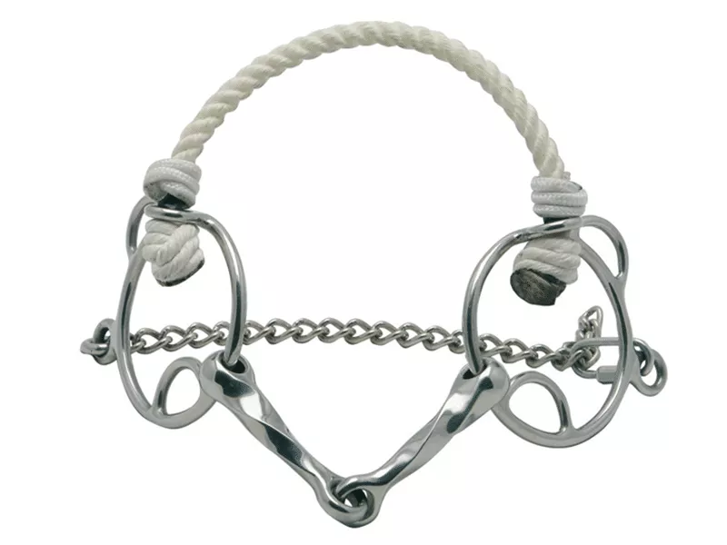 Metalab Single Joint Twisted Combination Bit With Rope Noseband