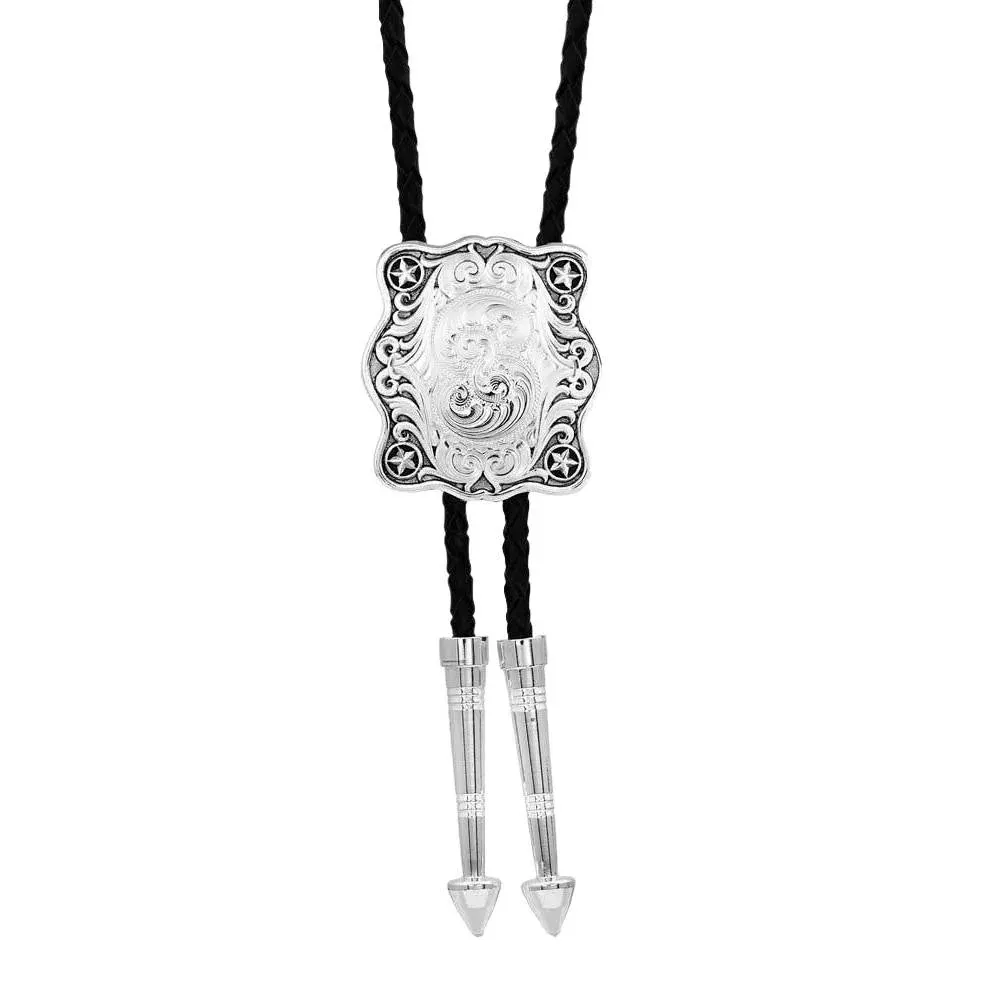 Montana Silversmiths Scalloped Square Bolo Tie