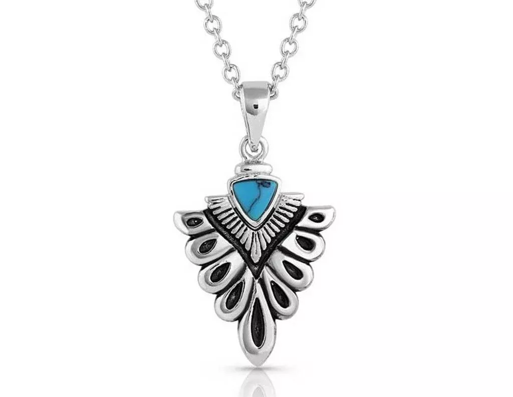 Montana Silversmiths Western Crowned Turquoise Necklace