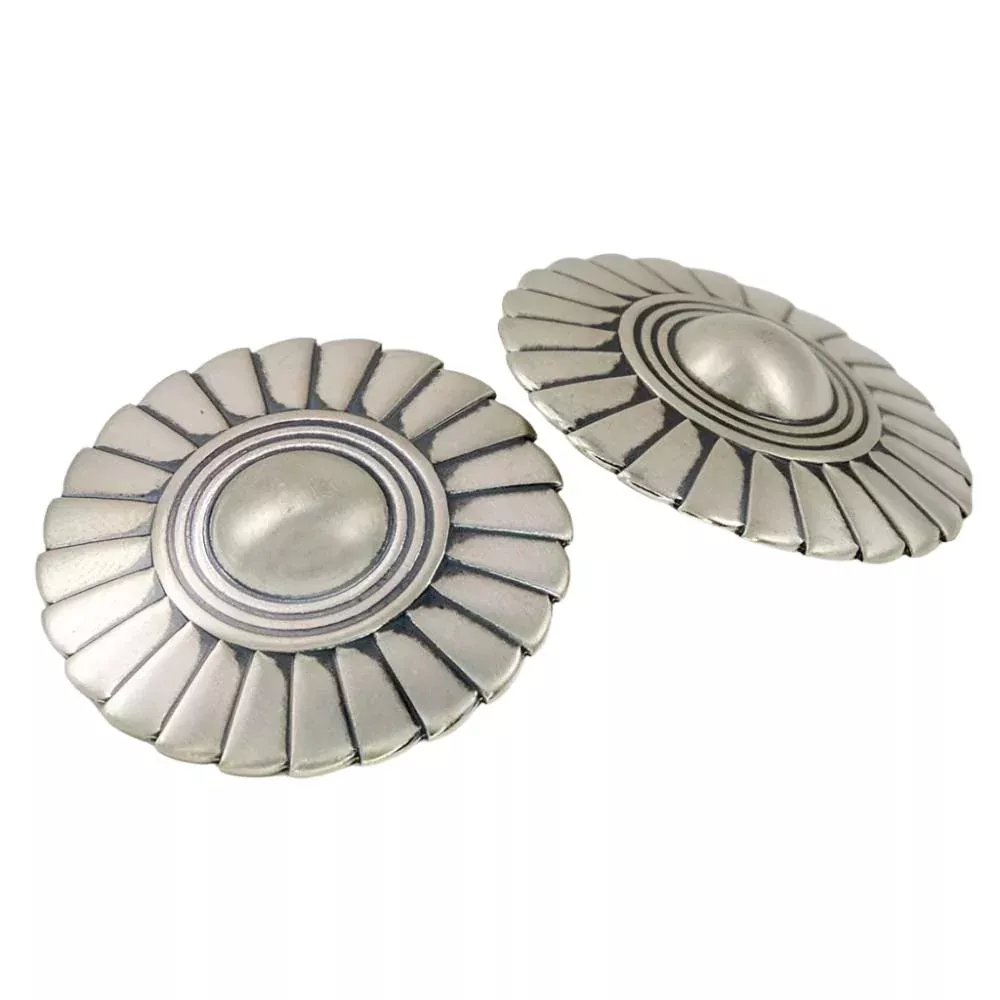 Mosi Large Fluted Dome Stud Earrings