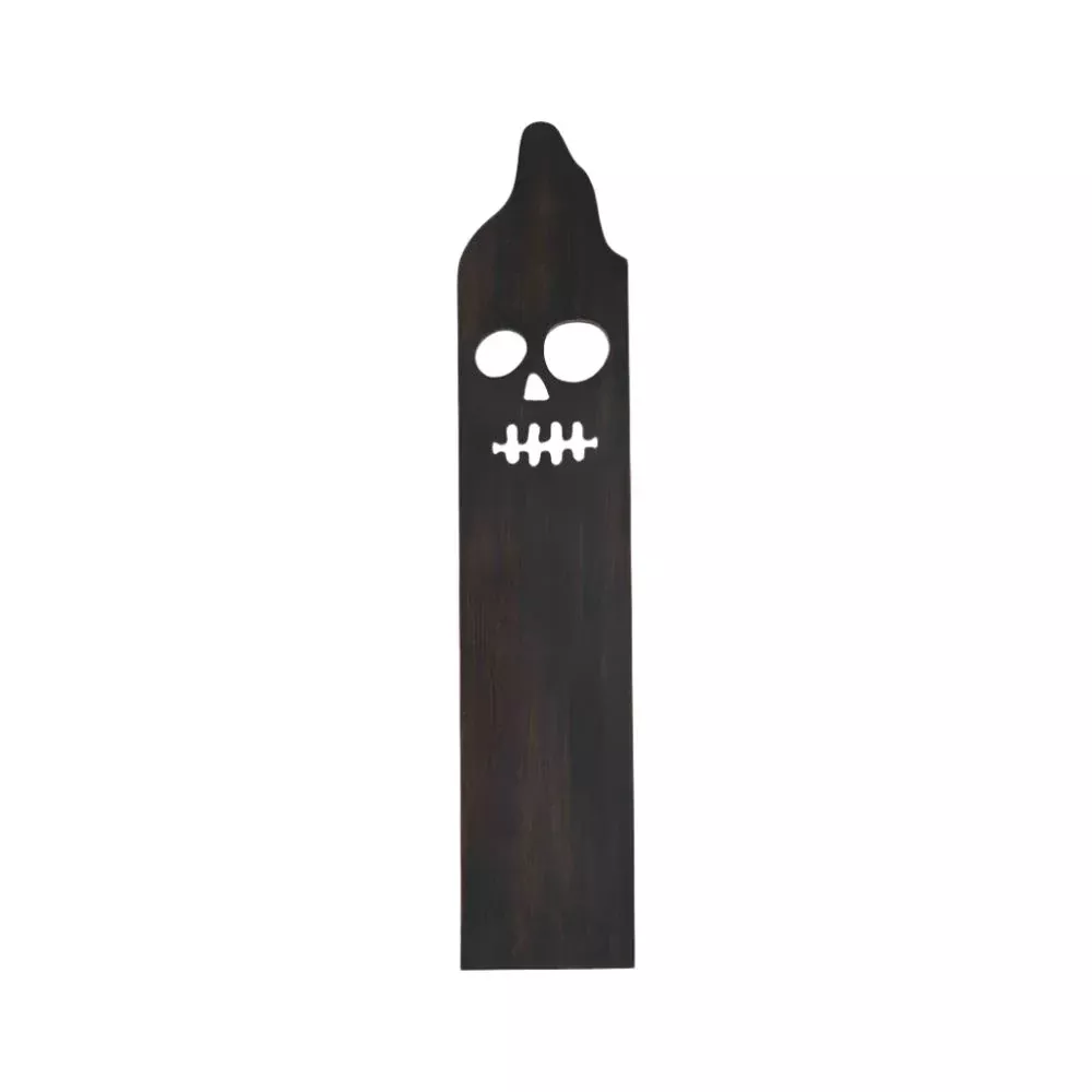 Mud Pie Black Skeleton Face Plank
