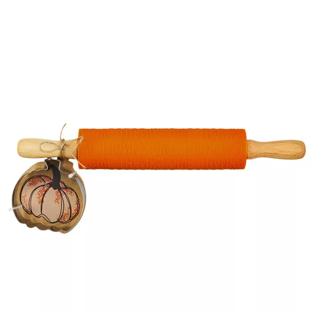 Mud Pie Give Thanks Silicone Rolling Pin
