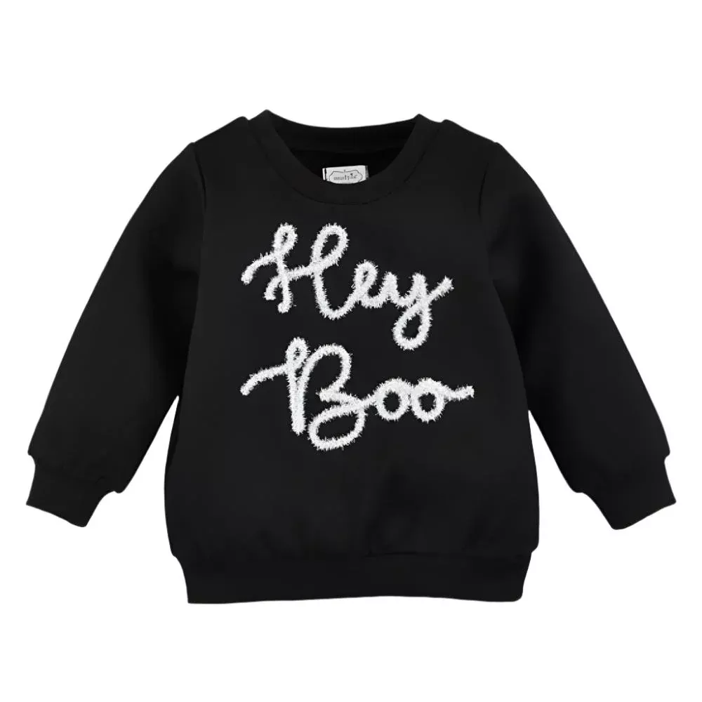 Mud Pie Toddler "Hey Boo" Sweatshirt