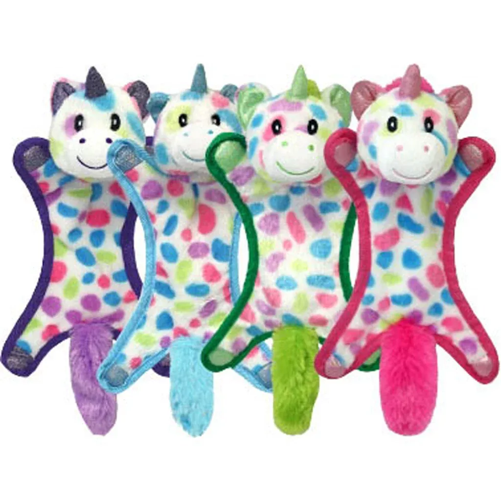 Multipet Ballhead Unicorn Crinkle/Squeak Dog Toy 10 in