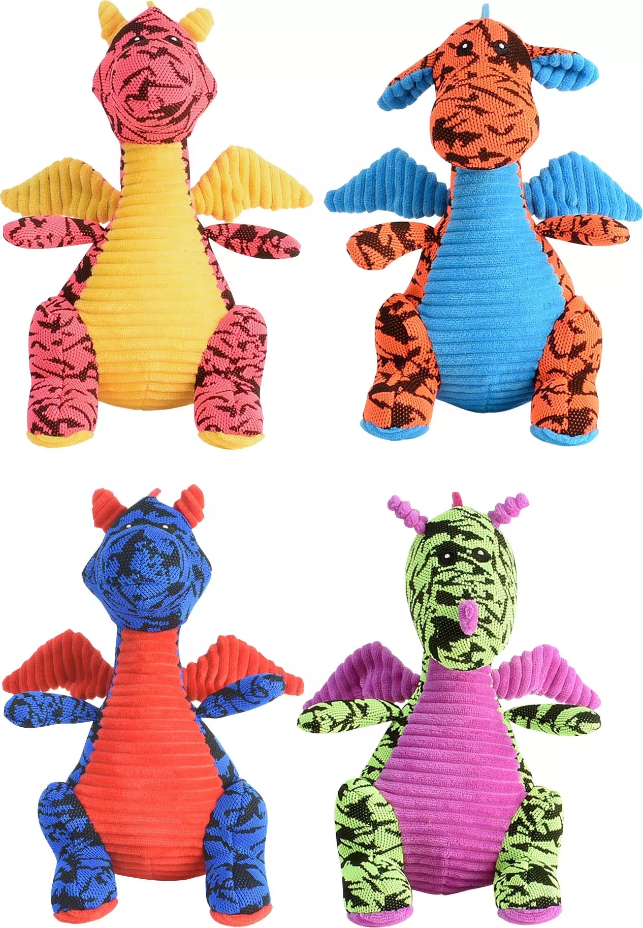 Multipet Camo Dragons Dog Toy, Assorted, Medium