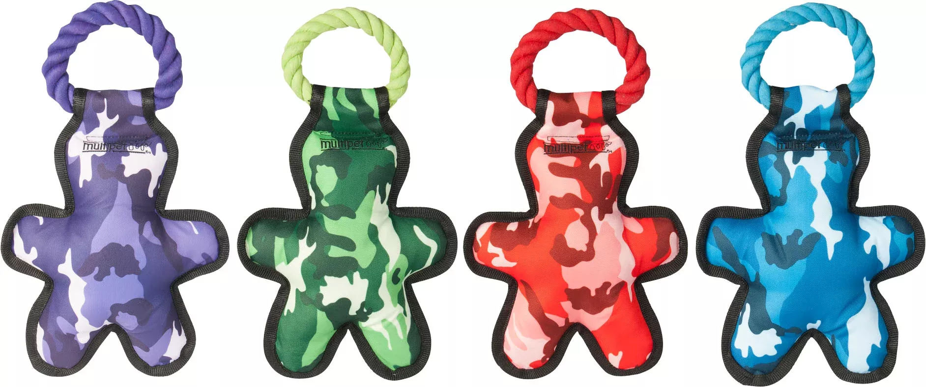 Multipet Camo Tug-O-Man Dog Toy Medium Assorted