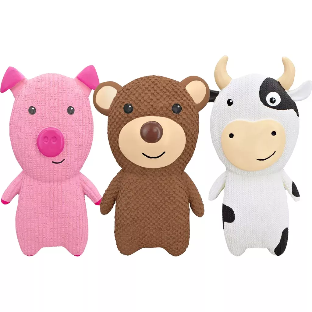 Multipet Cross Knit Crew Dog Toy, Assorted, 12 in
