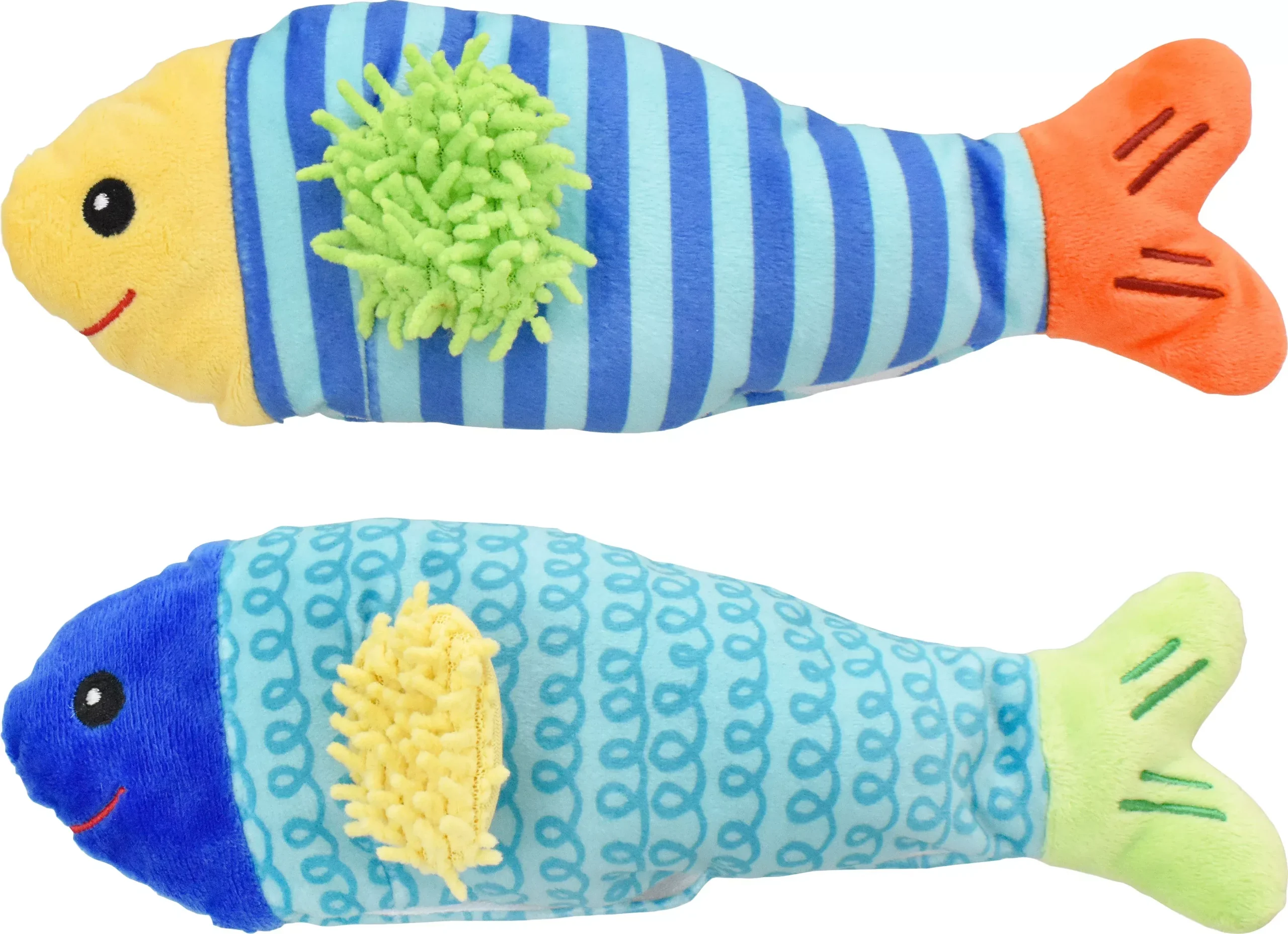 Multipet Finn the Fish Plush Cat Toy Medium Assorted