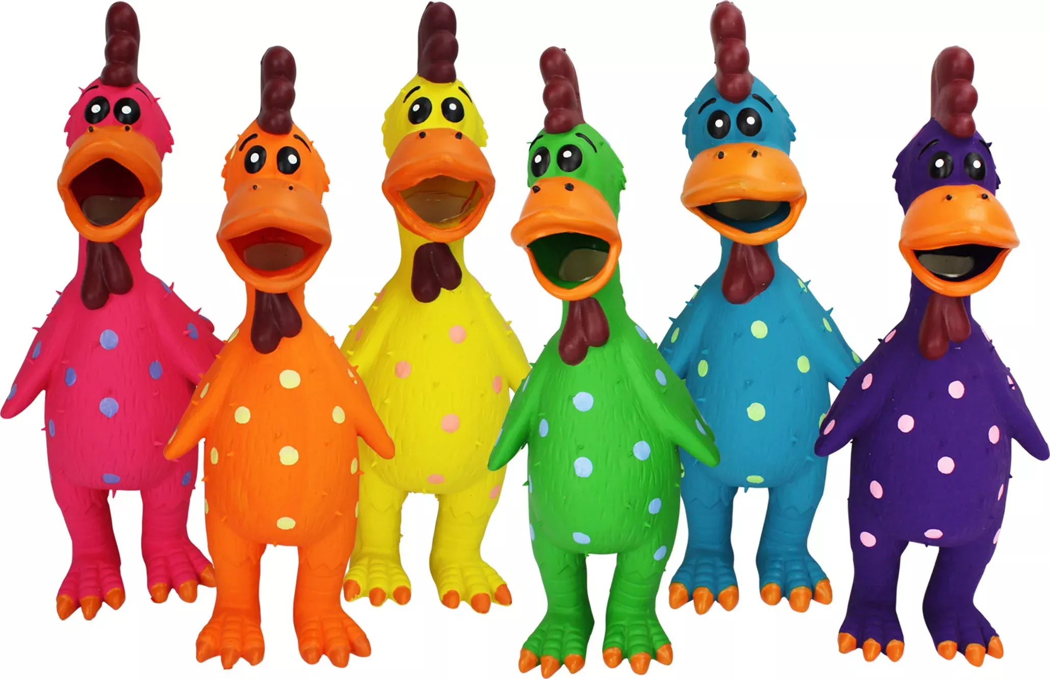 Multipet Globken Chicken Latex Dog Toy 11.5 IN Assorted
