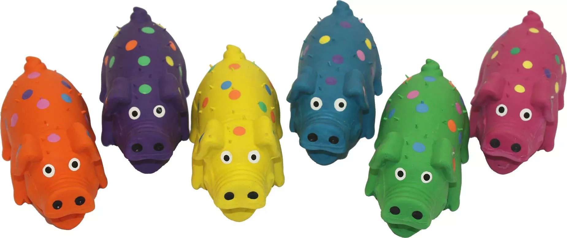 Multipet Globlet Pig Latex Dog Toy 4 IN Assorted
