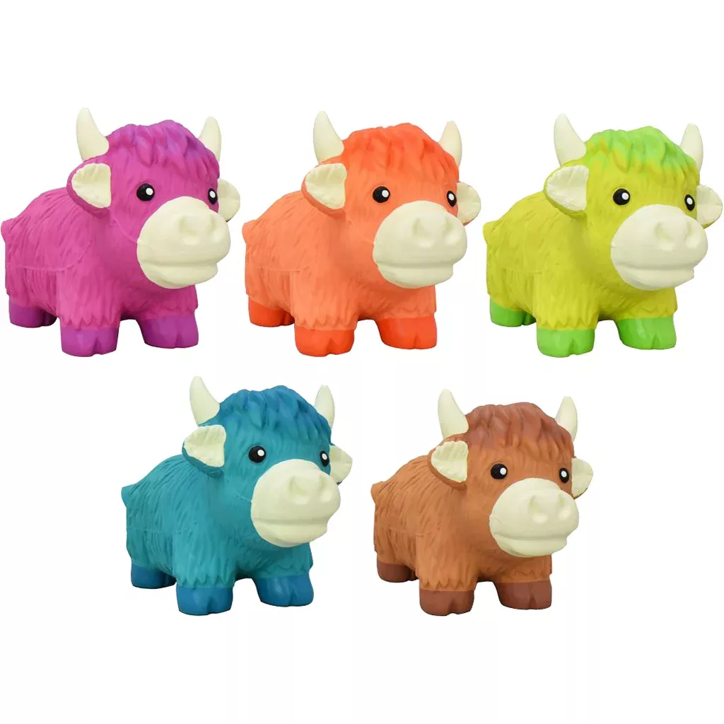 Multipet Highland Cow Latex Dog Toy, Assorted, 7 in
