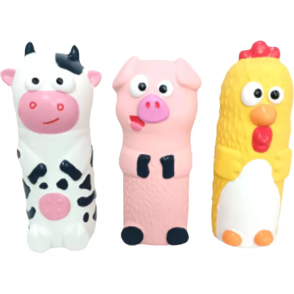 Multipet Mini Look Who's Crunching Animals Dog Toy, Assorted, Small
