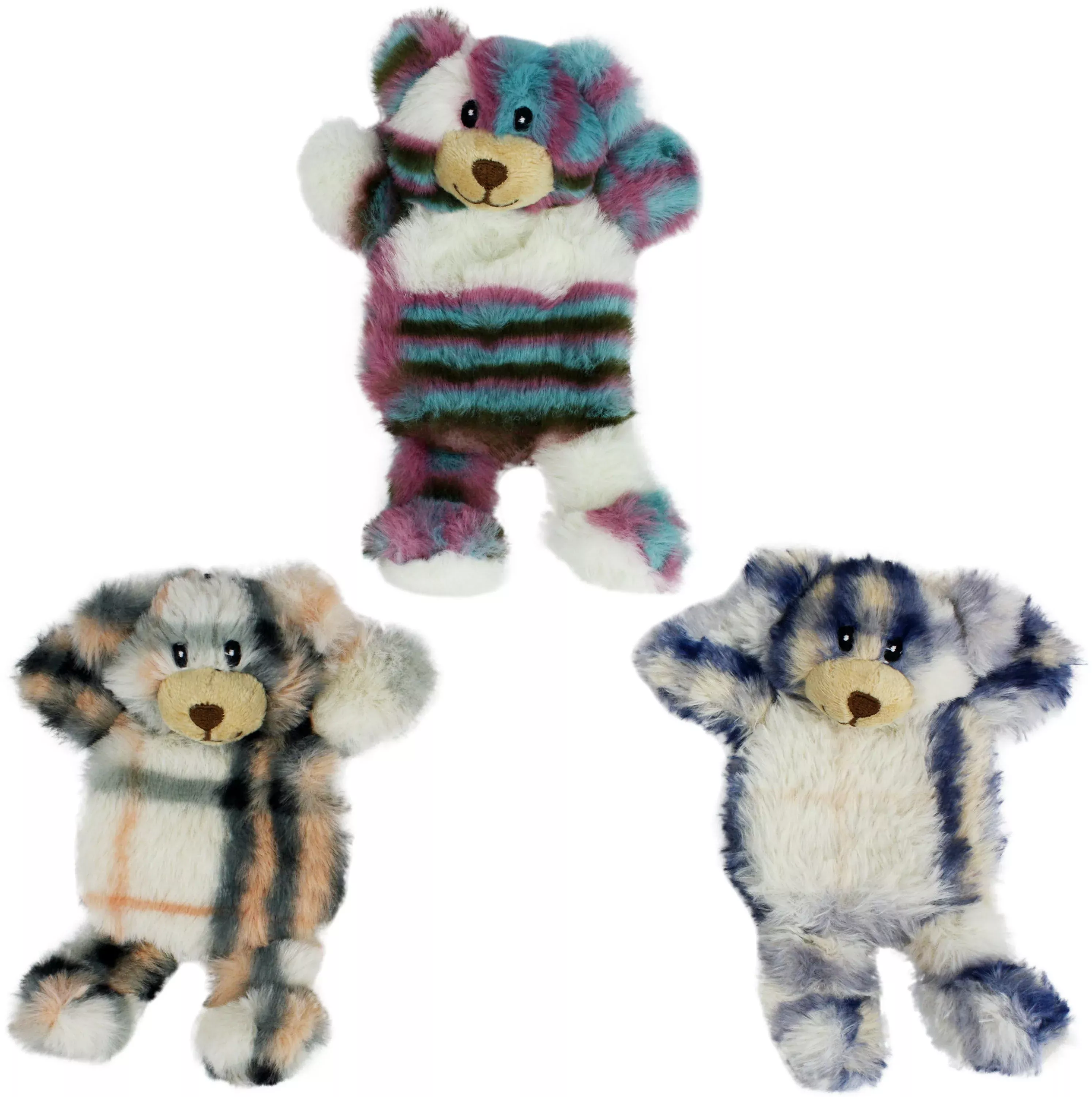 Multipet Minipet Berman Bears Plush Dog Toy SM Assorted