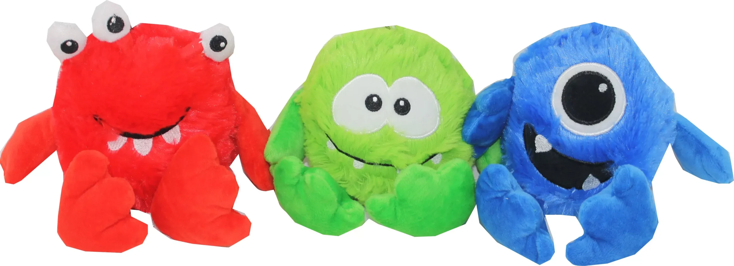 Multipet Plush Monsters Dog Toy with Large Squeaker 9 in