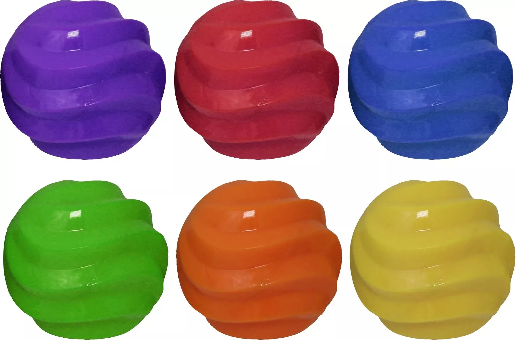 Multipet Ruff Enuff Rubber Spiral Ball Dog Toy 4 in