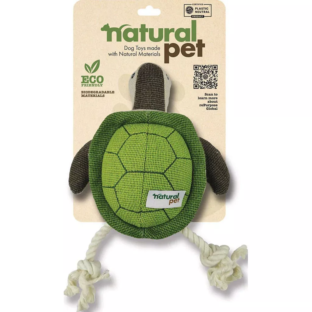 Natural Pet Turtle Canvas Hemp Dog Toy