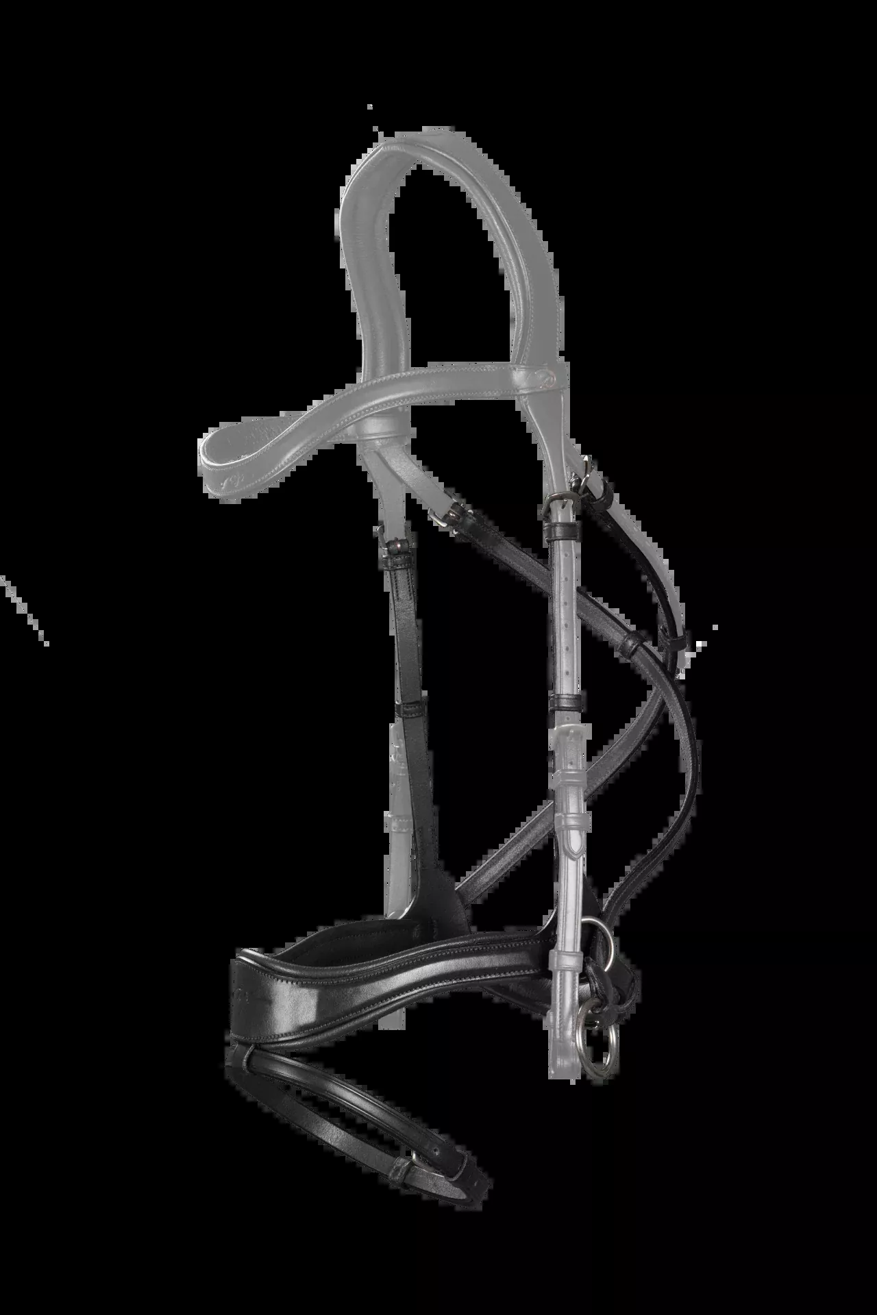 New English D Motion Noseband with Cross Pull Strap