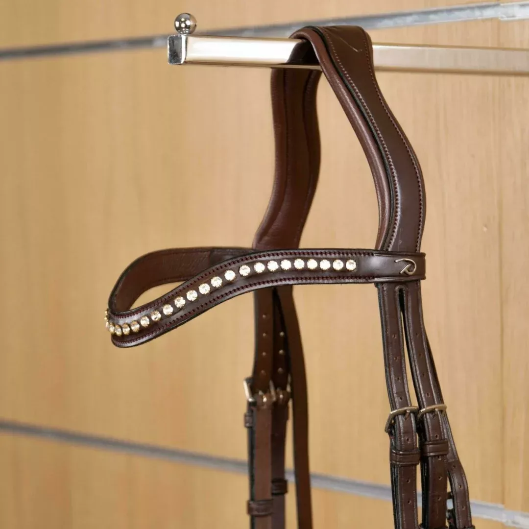 New English V-Shaped Swarowski Browband