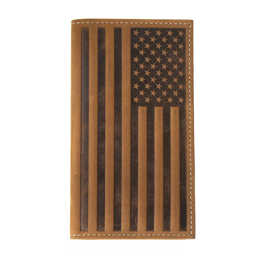 Nocona Embossed Flag Rodeo Wallet