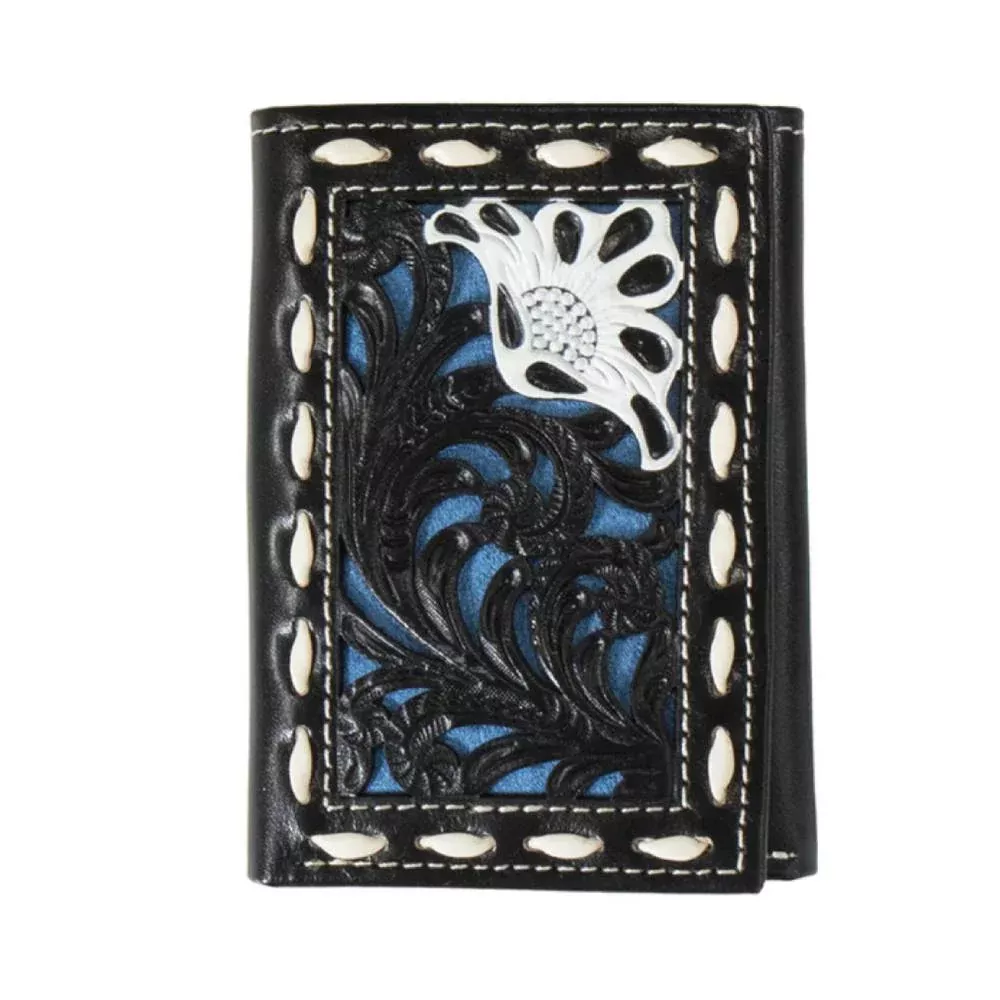 Nocona Floral Filigree Tri-Fold Wallet