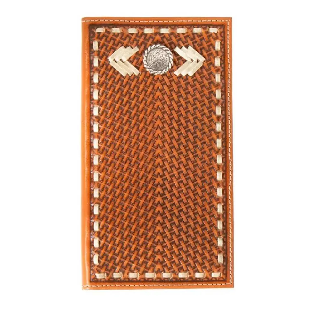 Nocona Rawhide Buck Lace Concho Rodeo Wallet