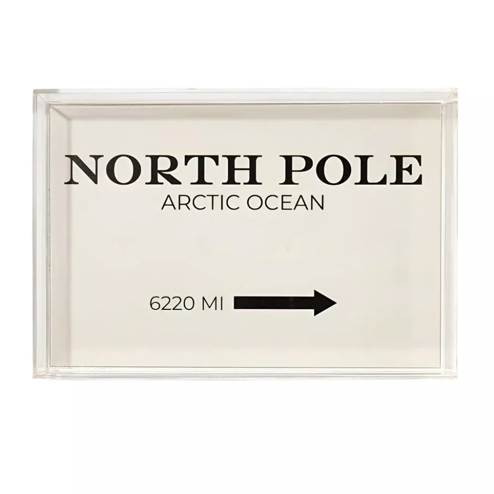 North Pole Small Acrylic Tray