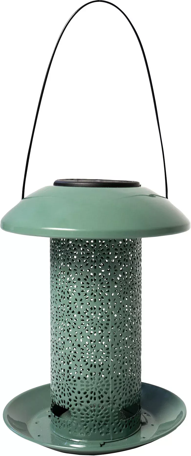 North States Solar Lantern Bird Feeder, 1.5 lb Capacity, Sage