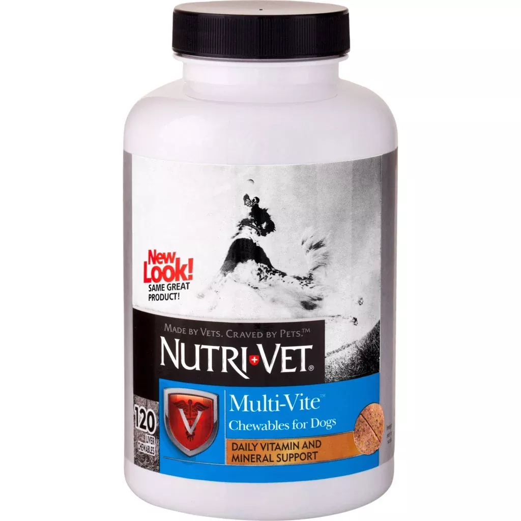 Nutri-Vet Multi-Vite Chewables for Dogs, Liver, 120 Count