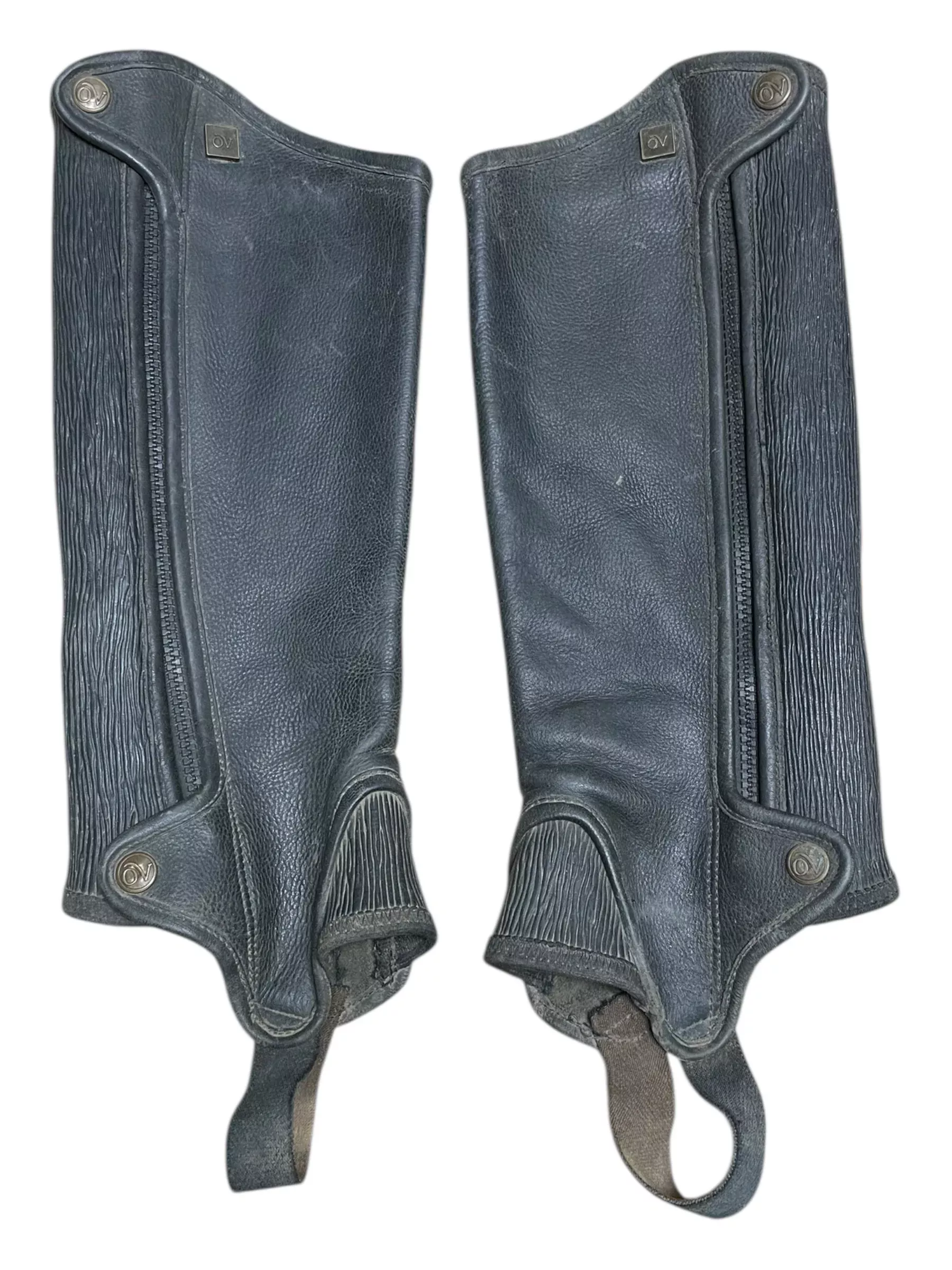 Ovation Half Chaps - Black - 13" Calf, 14" Height - USED