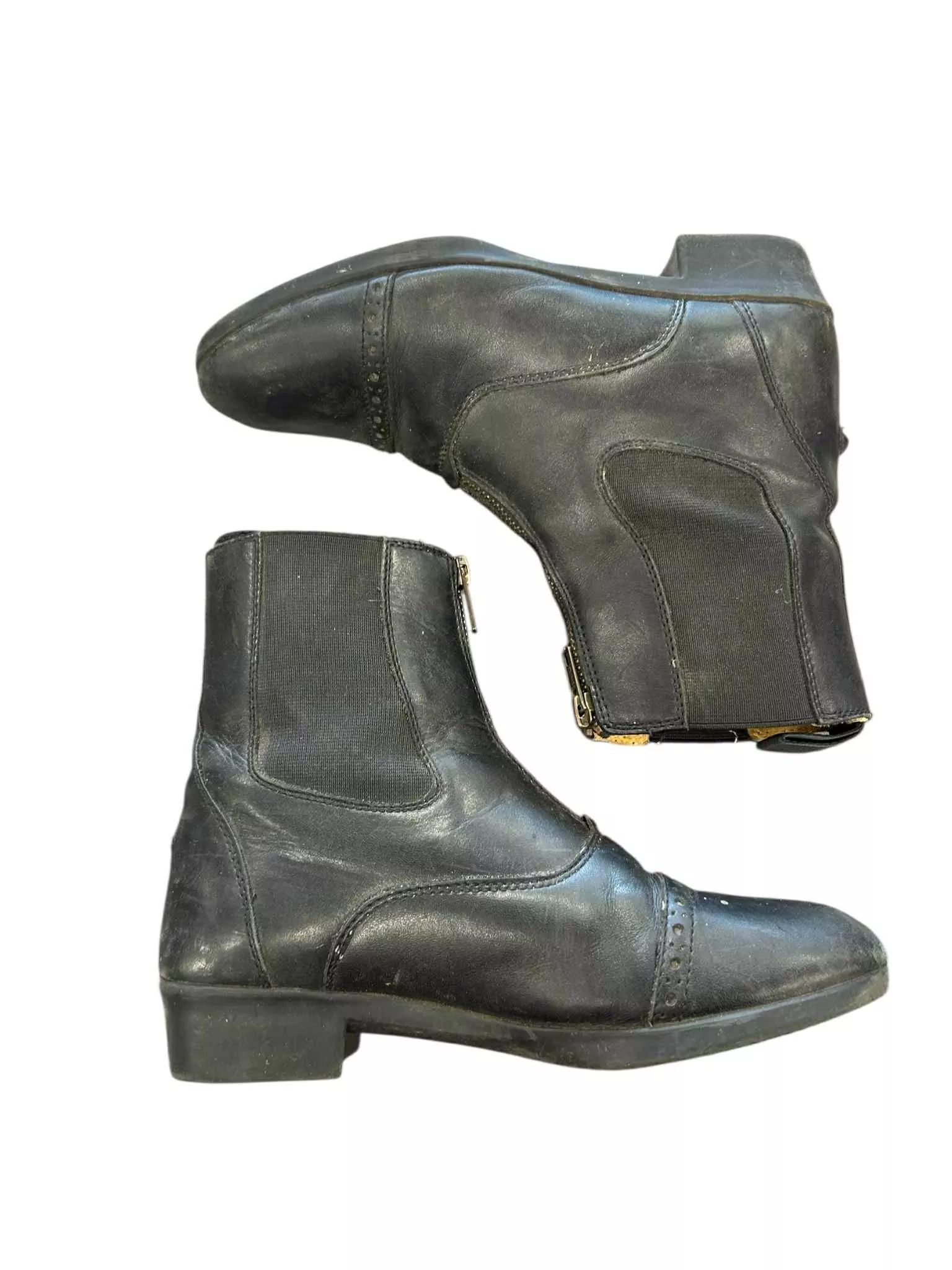 Ovation Zip Paddock Boots - Black - Size 6 - USED