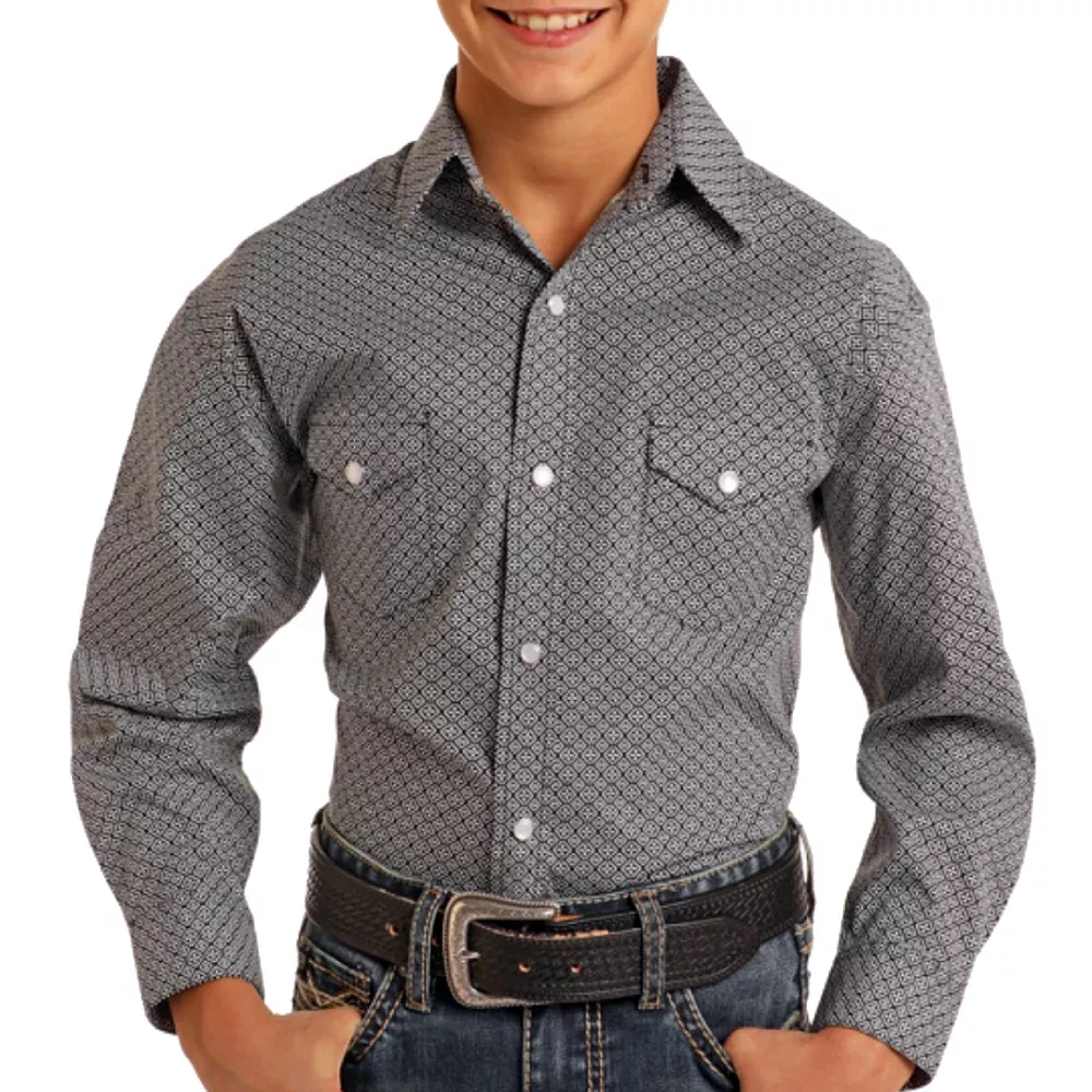 Panhandle Boy's Geo Print Shirt - FINAL SALE